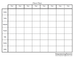 Chore Chart For Children Behavior Chart For Home Autism