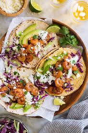 It's made with sour cream, lime juice, and cilantro; Shrimp Tacos With Cilantro Lime Crema Cooking Classy