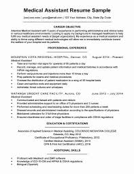 Medical Assistant Resume Objective Examples Entry Level Fresh Medical Assistant Resume Sample Medical Assistant Resume Medical Resume Good Resume Examples