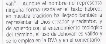La Mejor Traduccion De La Biblia Al Espanol Es Correcto Traducir Jehova El Nombre De Dios En Hebreo