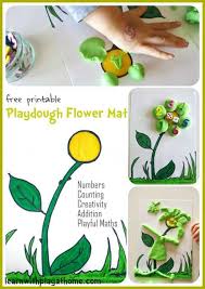 Playdough Flower Mat Free Printable Playful Maths Playdough Playdough Fun Playdough Activities