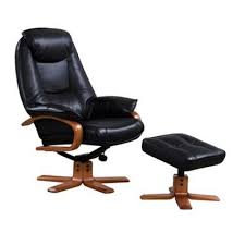 Debenhams Black Bonded Leather Bjorn Recliner Chair And Stool Set At Debenhams Ie Chair Recliner Chair Leather Corner Sofa