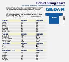 Gildan Brand Shirts Size Chart Dreamworks