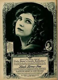 Vintage Advert for Maybells Lash-Brow-Ine (later to become Maybelline) with  silent film star Viola Dana : MPC 1920-Feb