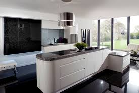 black modern kitchen interior design