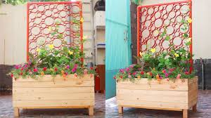 It even has a planter box below where you can plant vines to climb the lattice work, to create. Cool Ideas How To Make Pvc Pipes And Wood Into A Privacy Screen Planter Youtube