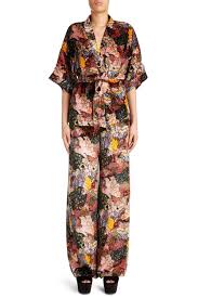 Erdem Zeta Floral Print Velvet Kimono Wrap Jacket Nordstrom Rack