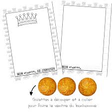 Le Bonhomme Du Mois Galette Des Rois Maternelle Galette Coloriage Galette Des Rois