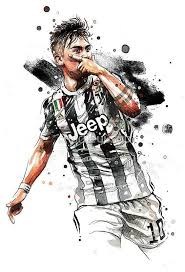 Paulo Dybala Poster Fussball Dybala Fussball Paulo Poster Football Artwork Soccer Poster Football Drawing