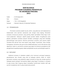 Kertas Kerja Sukaneka Prasekolah