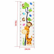 cute childrens height chart decal 24cm x 70cm sticky solutions