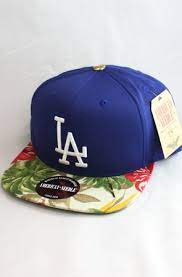 123strapbacks Los Angeles Dodgers Strapback Hat In Blue Floral Dodgers Girl Dodgers Strapback Hats