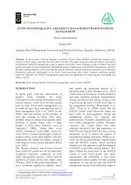 Some parents use the bubble analogy, explaining that everyone has an invisible bubble around them, and when you get too close, it pops. Pdf Study On Food Quality And Safety Management Based On Hotel Management