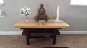 Buddhist Altar Table Torii Gate Inspired Meditation Table Meditation Altar Altar Table Home Altar