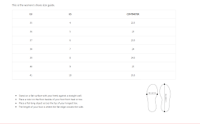 Sizing Guide Women Shoes Valentino Rudy Italy Malaysia