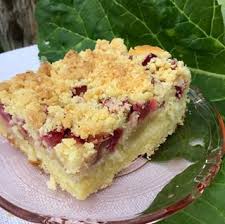 Wunderbarer Rhabarber Pudding Kuchen Mit Streusel Obstkuchen Stachelbeer Kuchen Kuchen