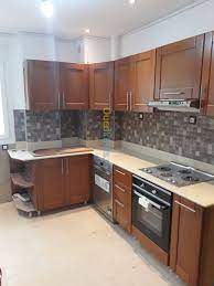 cuisine en bois naturel sur mesure alger ain naadja algerie armoires de cuisine en bois modele de cuisine moderne cuisine bois