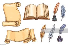 Old Vintage Books And Literature Writing Stationery Sketch Icons Set Vector Sketch Sketch Icon Vintage Books