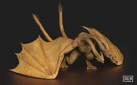 Artstation King Ghidorah Fanart Napat Sriprasert Godzilla Vs King Ghidorah All Godzilla Monsters Kaiju Art