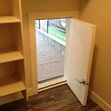 You have an open limit and a close limit on go to the learn button on your garage door opener. Small Door From The Garage Directly Into The Pantry For Groceries Building A Kitchen Small Doors Floating Bathroom Vanities