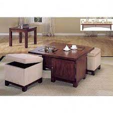 Finished in a high gloss white and oak with tapered legs, this contemporary coffee table is sure to be the statement piece of any living area. Coffee Table With Pull Out Ottomans Ideas On Foter Coffee Table Square Ottoman Coffee Table Cube Coffee Table