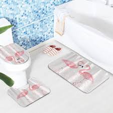 Flamingo printed kitchen decor dishwasher cover sticker lh. 4pcs Waterproof Shower Curtain Set Flamingo Printing With 10 Hooks Non Slip Pedestal Rug Lid Toilet Cover Bathroom Bath Mat Doormat Set For Home Kitchen Decor Walmart Com Walmart Com