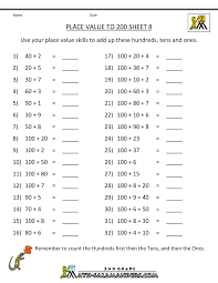 Place Value Worksheet Numbers To 200 Easy Math Worksheets Kindergarten Math Worksheets Free Place Value Worksheets