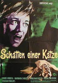 Horrorfilm-Plakat SCHATTEN EINER KATZE von 1961 mit Barbara Shelley