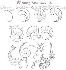 How I Draw Horns By Kinsae Demon Drawings Art Creature Drawings