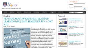 Layari laman web rasmi di sini application system: I Learn Uitm V3