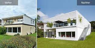 wohnkubus entkernt und mit lamellenhulle versehen wohnung renovieren umbau renovieren