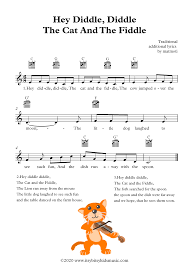A set of nursery rhymes that are famous with most of them being mother goose. Hey Diddle Diddle Nursery Rhyme Sheet Music With Chords And Lyrics