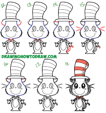 How To Draw The Cat In The Hat Cute Kawaii Chibi Version Easy Step By Step Drawing Tutorial For Kids How To Draw Step By Step Drawing Tutorials