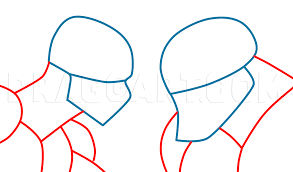 Make the bottom of this oval slightly pointed to create spiderman's chin. How To Draw Spider Man Vs Venom Step By Step Drawing Guide By Kingtutorial Dragoart Com