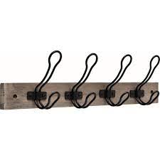 Techno (india) offer pull cord wire hook. Liberty 18 In Graywash And Matte Black Rustic Wire Hook Rack R39304 Gfb R The Home Depot