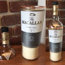 Macallan 10yr Bottle Candle With Soy Wax And Natural Masculine Scent Bottle Candles Bottle Soy Wax
