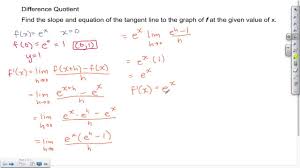 In This Tutorial We Learn How To Use The Difference Quotient We Also Verify The Results With The Ti 84 Plus C Graphin Calculus Exponential Functions Graphing
