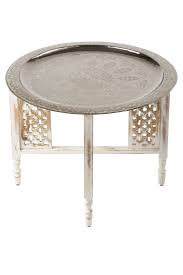5 out of 5 stars (33) $ 116.00 free shipping favorite add to bighorn series silver vein coffee table legs 20 customforgedironco. Oriental Coffee Table Hania White Mehdia Silver 60cm Oriental Tables Moroccan Tray Tables