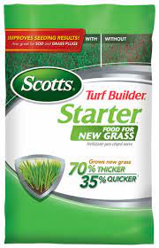 Scotts Turf Builder Starter Food For New Grass Lawn Food Scotts Turf Builder Lawn Fertilizer Grow Grass Fast