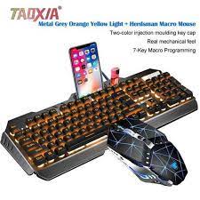 Mechanical Keyboard And Mouse Headset Three Piece Suit Desktop Compute Clavier Ingenierie Souris