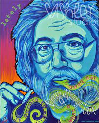 Jerry Jerry Garcia Grateful Dead Original Modern Pop Art Painting By Sara Ashley Greatful Dead Phil Lesh And Friends Pop Art Painting