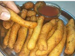 Potato Fingers Breakfast Recipe In Hindi Aloo Suji Finger Potato Rava Indian Food Recipes Vegetarian Indian Food Recipes Indian Entree