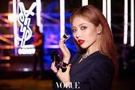 HyunA in Palm Strings at YSL Beauty Station for Vogue Korea | kpopping