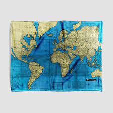 They're a perfect addition to any living room couch. Throw Blanket World Map