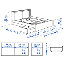 Songesand Bed Frame With 2 Storage Boxes Brown Ikea Bed Frame Storage Boxes Diy Bed Frame