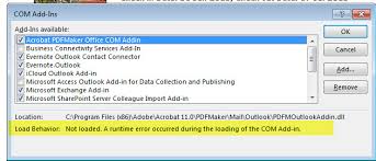 I Can T Get Acrobat Pdfmaker Office Com Addin Acti Adobe Support Community 6903538