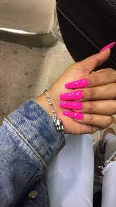 Coffin Nails Barbie Nails Pink Nails Pink Acrylic Nails Pink Nails Glam Nails