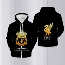 Black Liverpool Logo Custom Made Hoodie Liverpool Logo Hoodies Liverpool