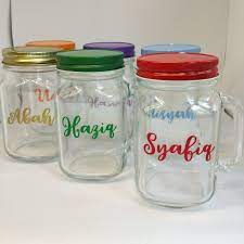 Our Customised Mason Jars Come With Plenty Choice Of Beautiful Lid Colors Custom Mason Jars Mason Jars Beautiful Personalized Gifts