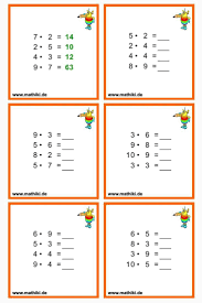 Einmaleins Gemischt Klasse 2 Mathiki De In 2020 Einmaleins Multiplikation Mathe